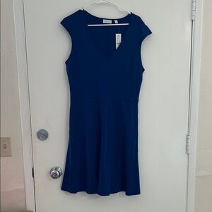 New York & Company Navy Sleeveless Mini Dress